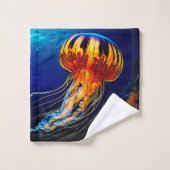 Levendige kwal onderwater kunst bad handdoek (Wasdoekje)