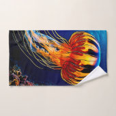 Levendige kwal onderwater kunst bad handdoek (Handdoek)