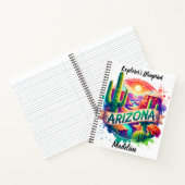 Levendige landschappen in Arizona met cactussen bi Notitieboek (Binnen)