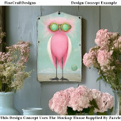 Levendige Lange Legged Funny Pink Bird BS9 Decoupa Tissuepapier