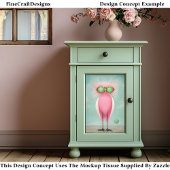 Levendige Lange Legged Funny Pink Bird BS9 Decoupa Tissuepapier