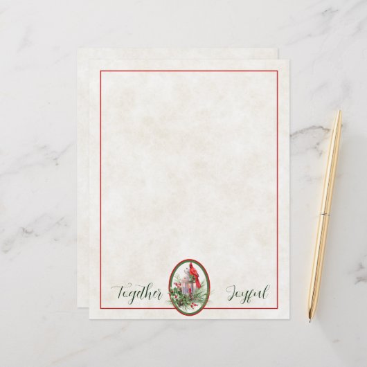 Levendige lantaarn met heilige en kardinale kerst (Voorkant / Achterkant in situ)