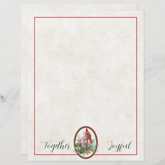 Levendige lantaarn met heilige en kardinale kerst (Voorkant / Achterkant)