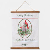 Levendige lantaarn met heilige en kardinale kerst hangend wandkleed (Voorkant)