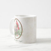 Levendige lantaarn met heilige en kardinale kerst koffiemok (Voorkant links)