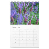 Levendige lavendel bloemen kalender (Feb 2027)