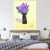 Levendige lavendelbloemen, Natuur geïnspireerd Canvas Afdruk (Insitu (Slaapkamer))