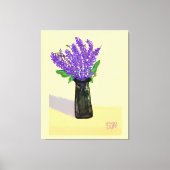 Levendige lavendelbloemen, Natuur geïnspireerd Canvas Afdruk (Voorkant)