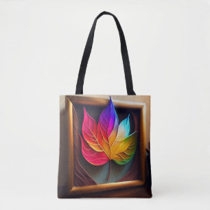"Levendige Leaf Art met mooie kleuren Tote Bag