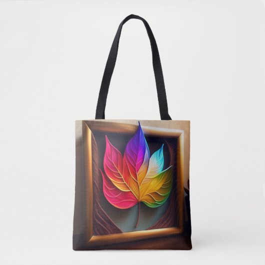 "Levendige Leaf Art met mooie kleuren Tote Bag (Voorkant)
