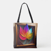 "Levendige Leaf Art met mooie kleuren Tote Bag (Achterkant)
