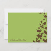 Levendige lederen flat bedankt kaarten - bruin (Voorkant)