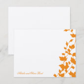 Levendige lederen flat met dank aan je kaarten - O Notitiekaartje (Voorkant / Achterkant)