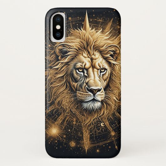 Levendige Leeuw in Kosmisch Sterrenstelsel Case-Mate iPhone Case (Achterkant)