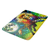 Levendige Leeuw Maanscène Badmat (Gekanteld)