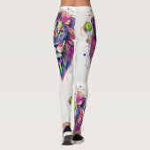 Levendige leeuw met esoterische symboliek leggings (Achterkant)