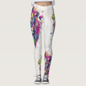 Levendige leeuw met esoterische symboliek leggings (Voorkant)