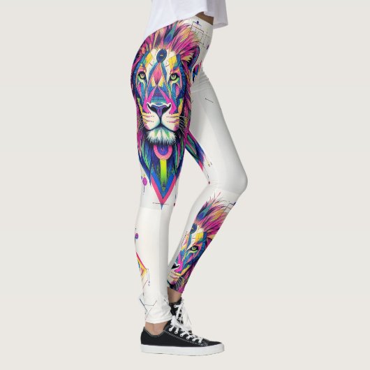 Levendige leeuw met esoterische symboliek leggings (Rechts)