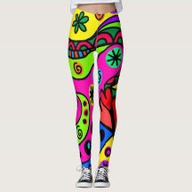 Levendige Leggings voor kleurenafdrukken