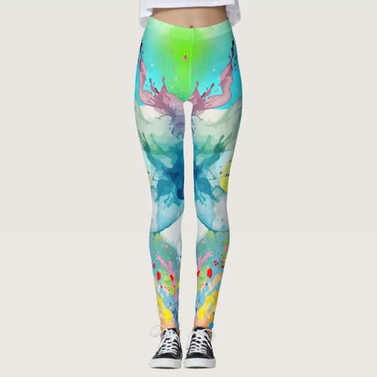 Levendige Leggings voor kleurensplash (Voorkant)