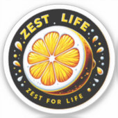 Levendige Lemon Slice Sticker Zest voor het leven (Voorkant)