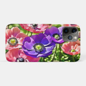 Levendige lente-anemoon bloeit ontwerp Case-Mate iPhone case (Achterkant (horizontaal))