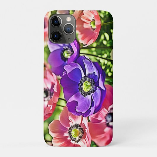 Levendige lente-anemoon bloeit ontwerp Case-Mate iPhone case (Achterkant)