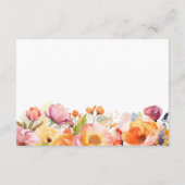 Levendige lente Bloemen bruiloft details Informatiekaartje (Achterkant)