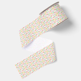 Levendige lente bloemen en bladeren  grosgrain lint
