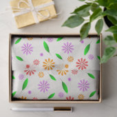 Levendige lente bloemen en bladeren tissuepapier (Geschenk)