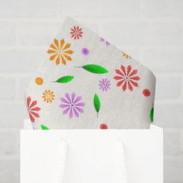 Levendige lente bloemen en bladeren  tissuepapier