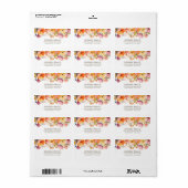 Levendige lente bloemenadres etiket (Full Sheet)