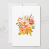 Levendige lente bloemenbruiloft na feest kaart (Achterkant)