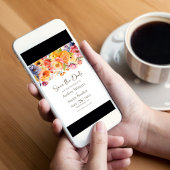 Levendige lente bloemenbruiloft Save the Date Kaart