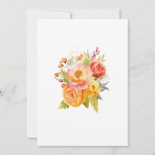 Levendige lente bloemenfeest 80e verjaardag kaart (Achterkant)