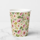 Levendige lente bloemenprint papieren bekers (Achterkant)