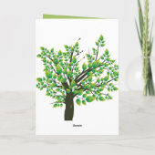 Levendige lente boom Dank u wenskaart Bedankkaart (Achterkant)