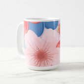 Levendige lente botanische bloemensoep mok (Voorkant links)