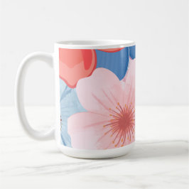 Levendige lente botanische bloemensoep mok