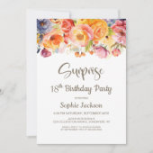 Levendige lente Floral Surprise 18e verjaardagsfee Kaart (Voorkant)