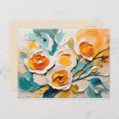 Levendige lentebloesemolie Acryl Briefkaart (Voorkant / Achterkant)