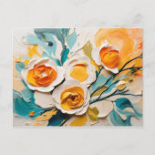 Levendige lentebloesemolie Acryl Briefkaart (Voorkant)