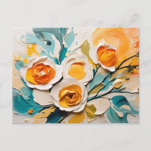 Levendige lentebloesemolie Acryl Briefkaart (Voorkant)