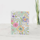 Levendige lentebloesems en groen Moederdag Kaart (Achterkant)