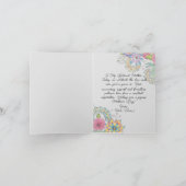 Levendige lentebloesems en groen Moederdag Kaart (Binnen)