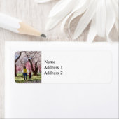 Levendige lentedag voor een looppas etiket (Insitu)