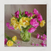 Levendige lentetulpen, groet kaart (Voorkant)