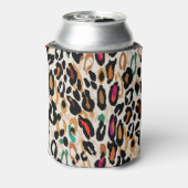 Levendige Leopard Animal Prints Blikjeskoeler (Blikje Achterkant)
