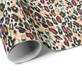 Levendige Leopard Animal Prints Cadeaupapier (Rol Hoek)