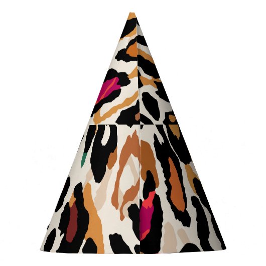 Levendige Leopard Animal Prints Feesthoedjes (Achterkant)